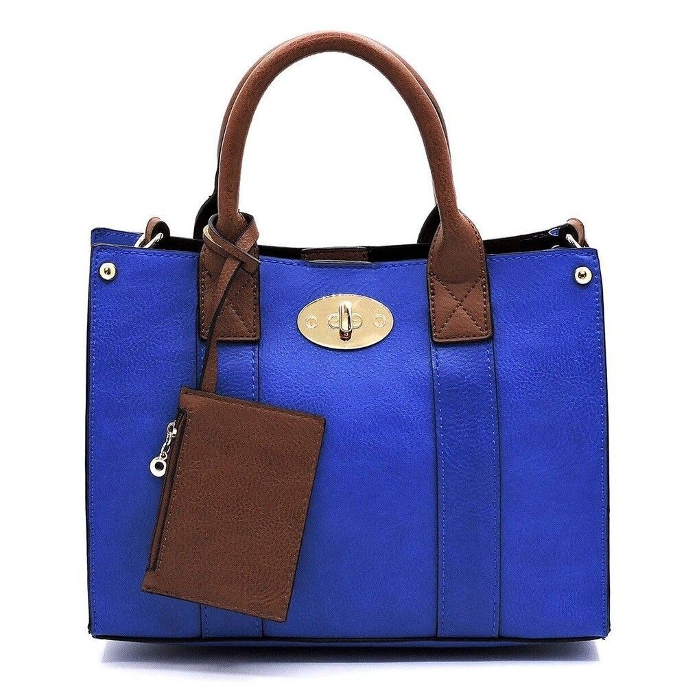 Royal Blue Satchel Handbag Top Handle Purses Shoulder Bag  for Women